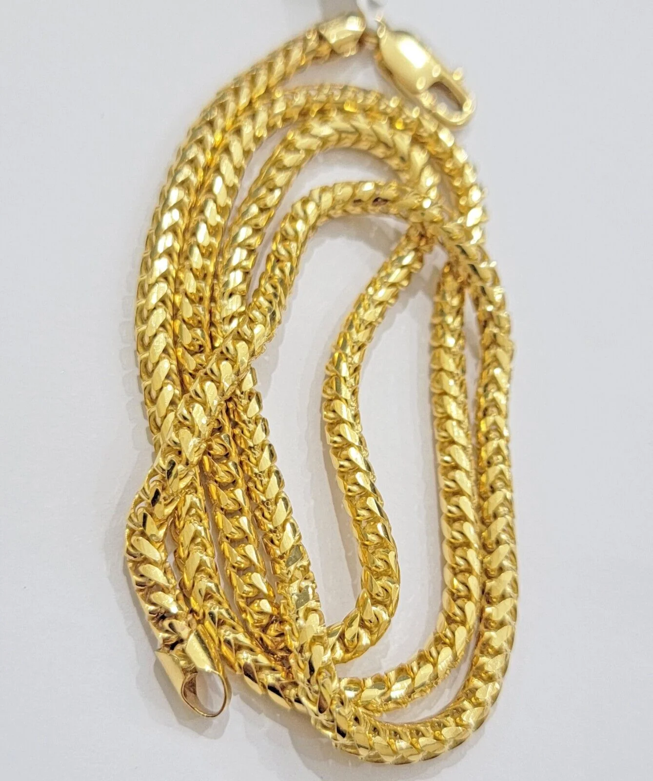 10k Gold Necklace Franco Solid Chain 4mm 26 Inch 10k Yellow Gold, Heavy & Strong - Image 6