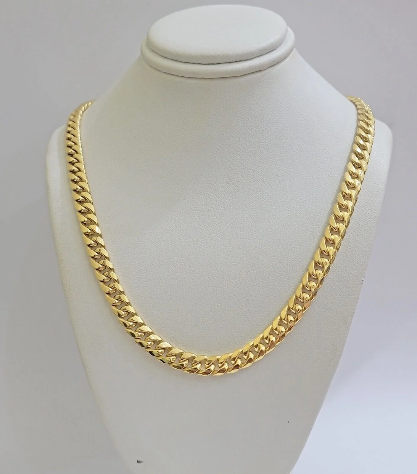10k Yellow Gold Chain necklace Miami Cuban Link 6mm 7mm 18-28 Inch LIMITED TIME - Image 3