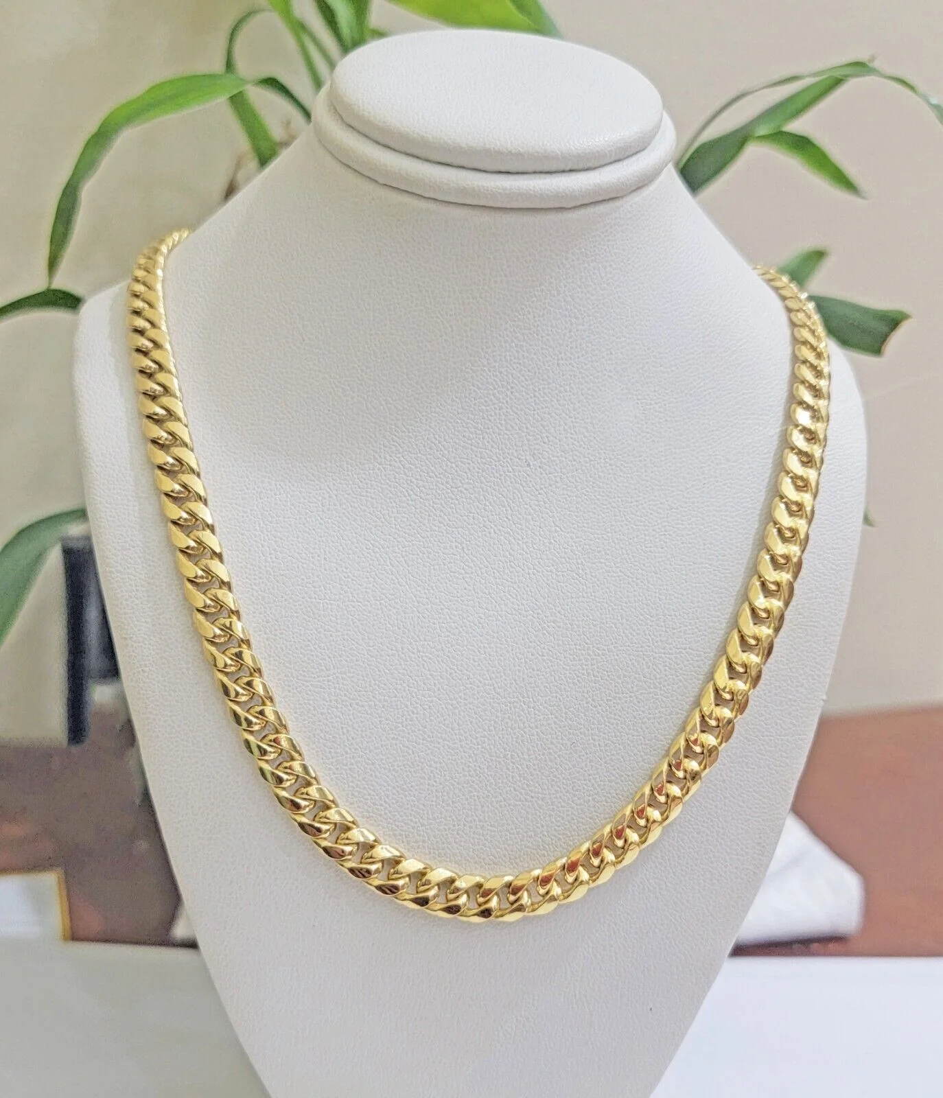 10k Yellow Gold Chain necklace Miami Cuban Link 6mm 7mm 18-28 Inch LIMITED TIME - Image 6
