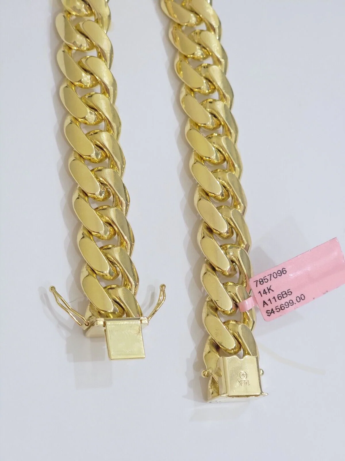 13mm Solid 14k Yellow Gold bracelet Miami Cuban Link 8 Inch Mens REAL 14kt HEAVY - Image 6