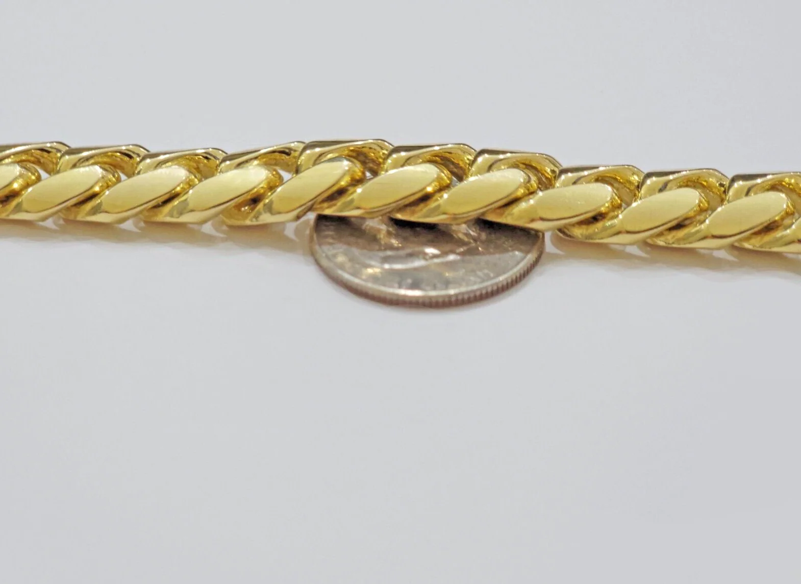 13mm Solid 14k Yellow Gold bracelet Miami Cuban Link 8 Inch Mens REAL 14kt HEAVY - Image 7