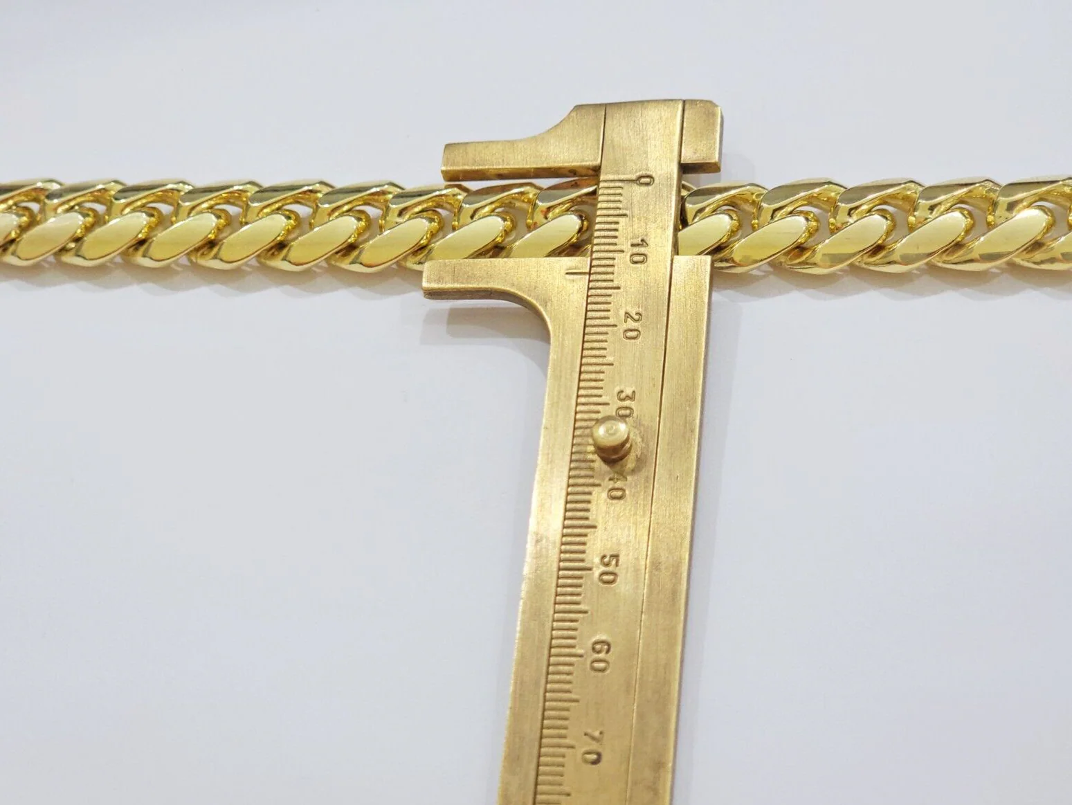 13mm Solid 14k Yellow Gold bracelet Miami Cuban Link 8 Inch Mens REAL 14kt HEAVY - Image 9