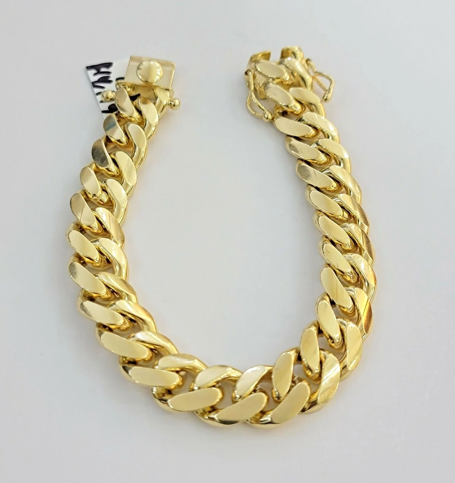 14k Gold bracelet Miami Cuban Link 9 Inch Solid 13mm Mens REAL 14 KT SOLID HEAVY - Image 5