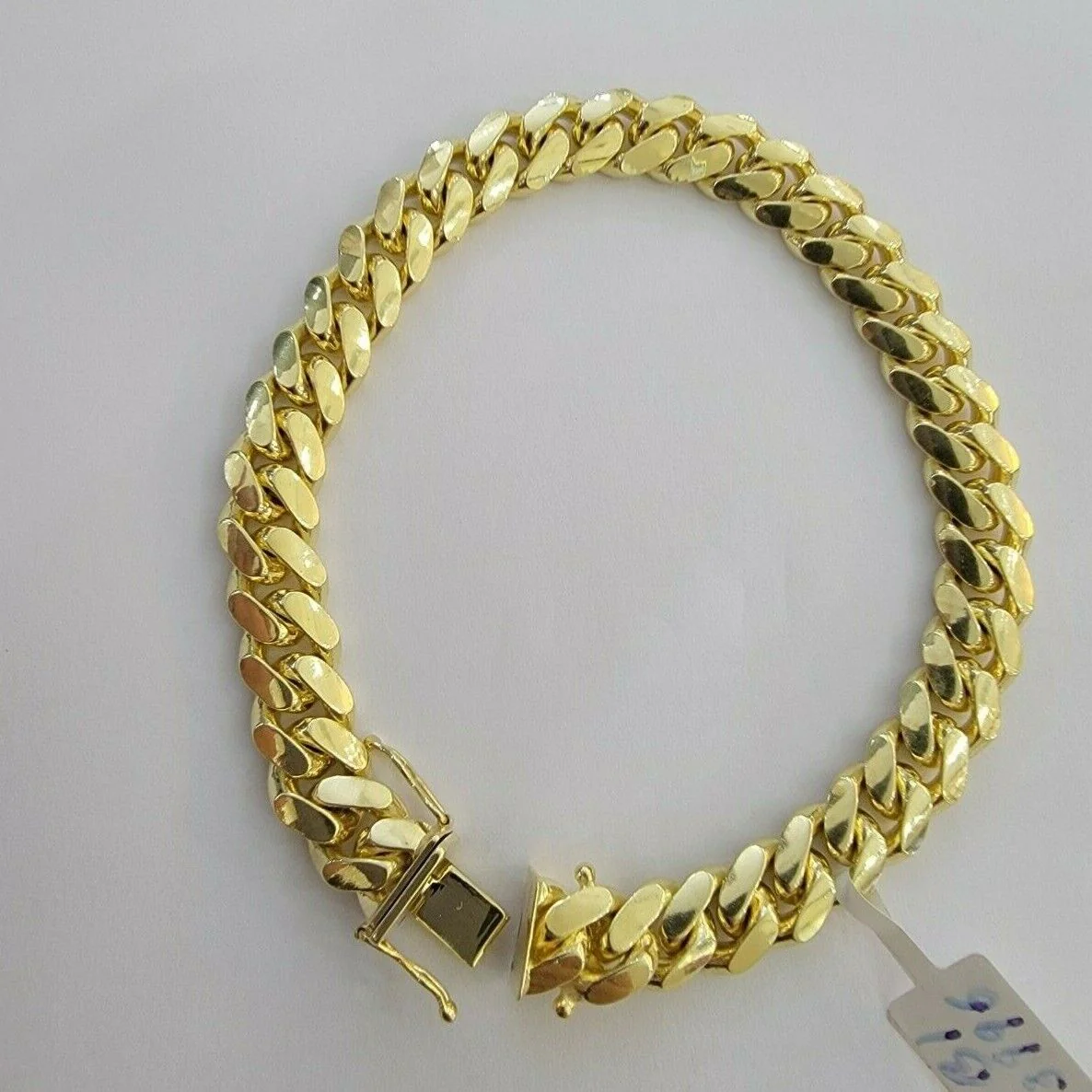 14k Yellow Gold Bracelet 7.5 Inch  Miami Cuban Link SOLID 8.5mm Mens REAL 14kt - Image 4