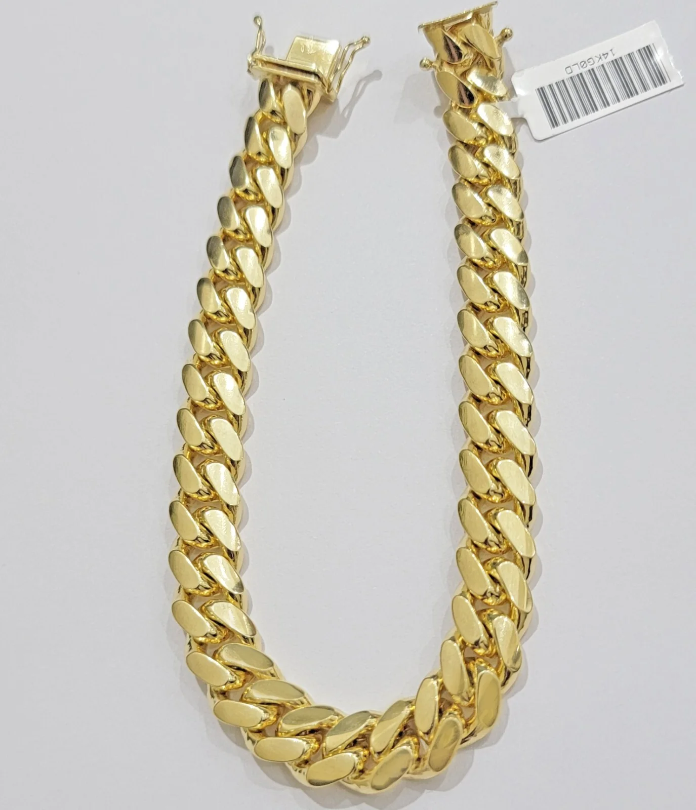 14k Yellow Gold Bracelet 8 Inch Solid 9mm Miami cuban Link Mens Real 14kt Heavy - Image 3