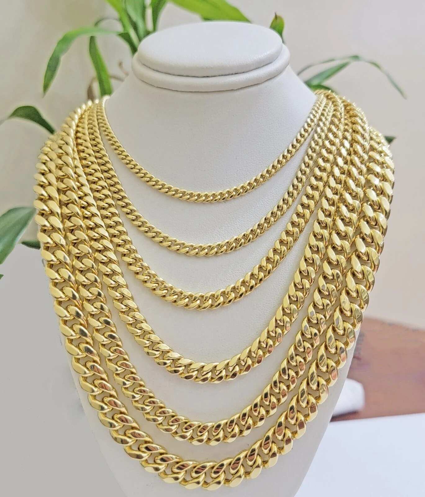 Real 10k Gold Chain Necklace Miami Cuban Link 18"-30" Inch 6mm 7mm 8mm 9mm 10mm - Image 5