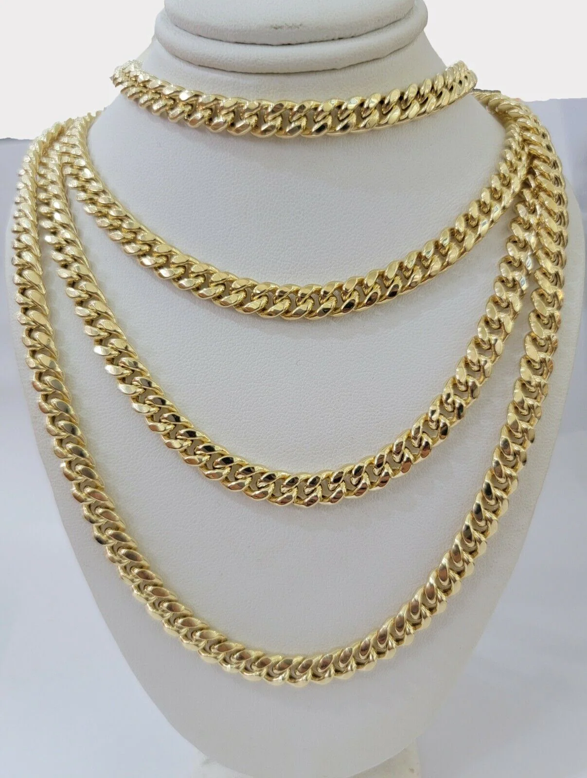 Real 10k Gold Chain Necklace Miami Cuban Link 18"-30" Inch 6mm 7mm 8mm 9mm 10mm - Image 6