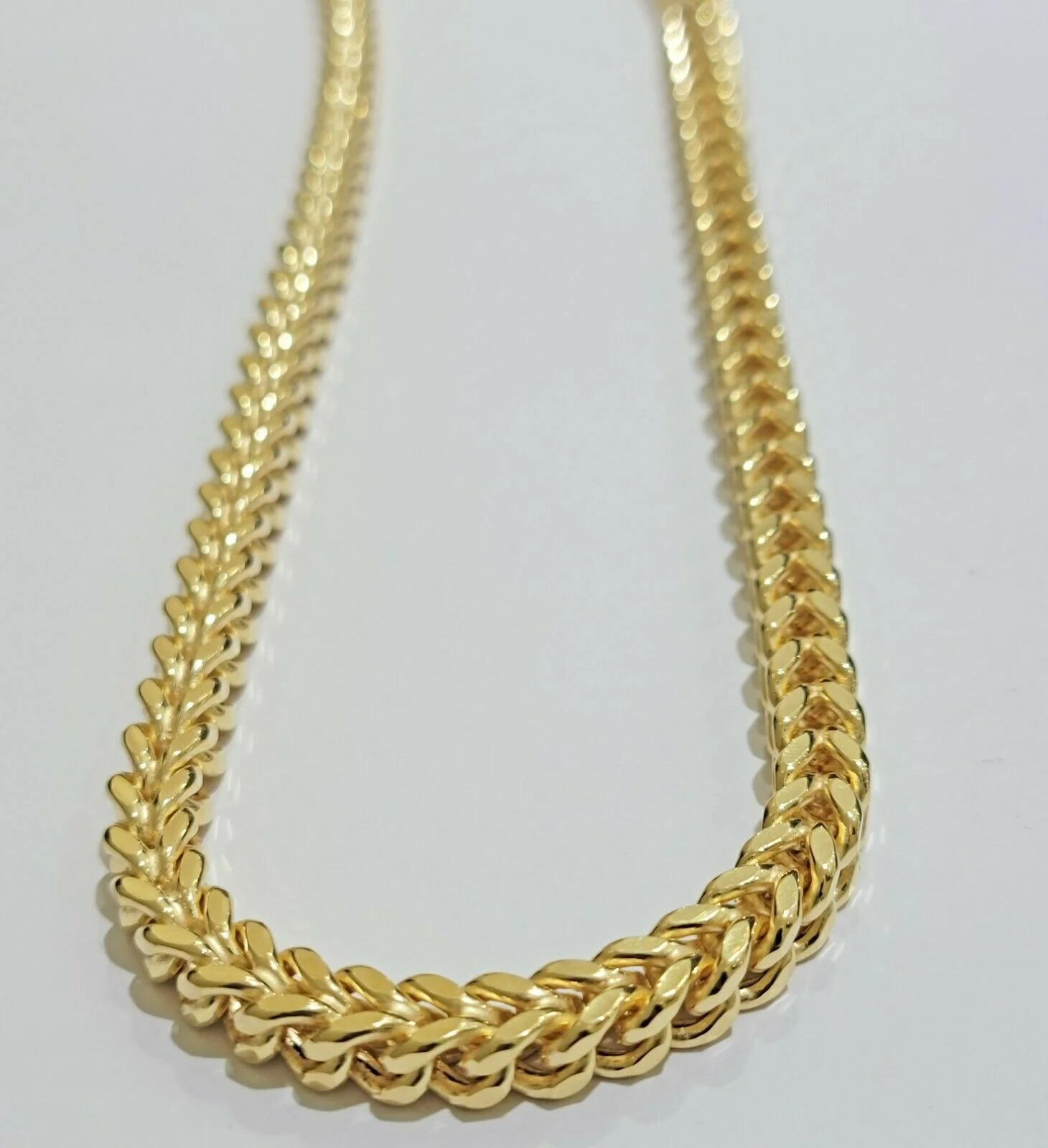 Real 10k Gold Franco Chain 7mm Necklace 26" Inch 10kt Thick & Strong For Men's - Image 10