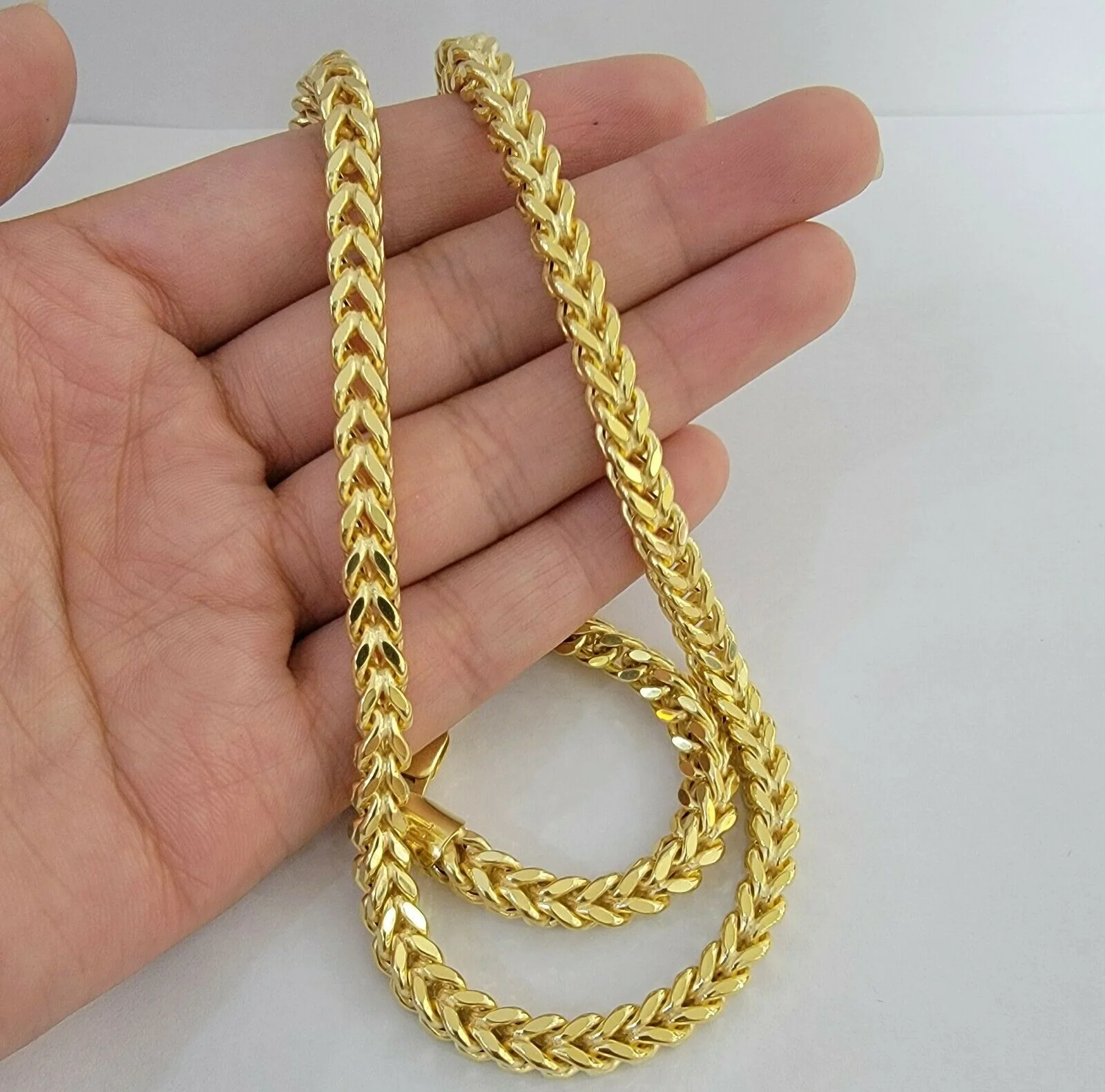 Real 10k Gold Franco Chain 7mm Necklace 26" Inch 10kt Thick & Strong For Men's - Image 4