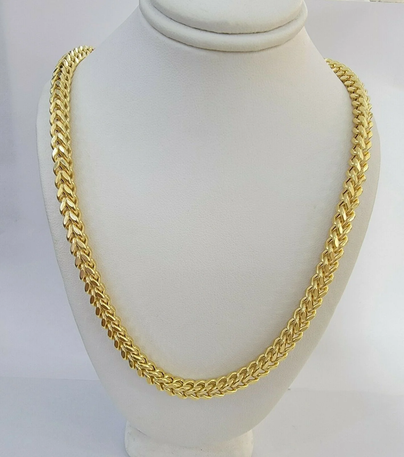 Real 10k Gold Franco Chain 7mm Necklace 26" Inch 10kt Thick & Strong For Men's - Image 6