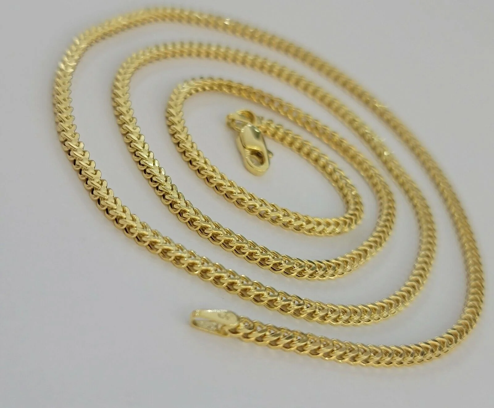 Real 10k Gold Franco chain Necklace 2.5mm 10KT Yellow Gold 16" -26" STRONG CHAIN - Image 7