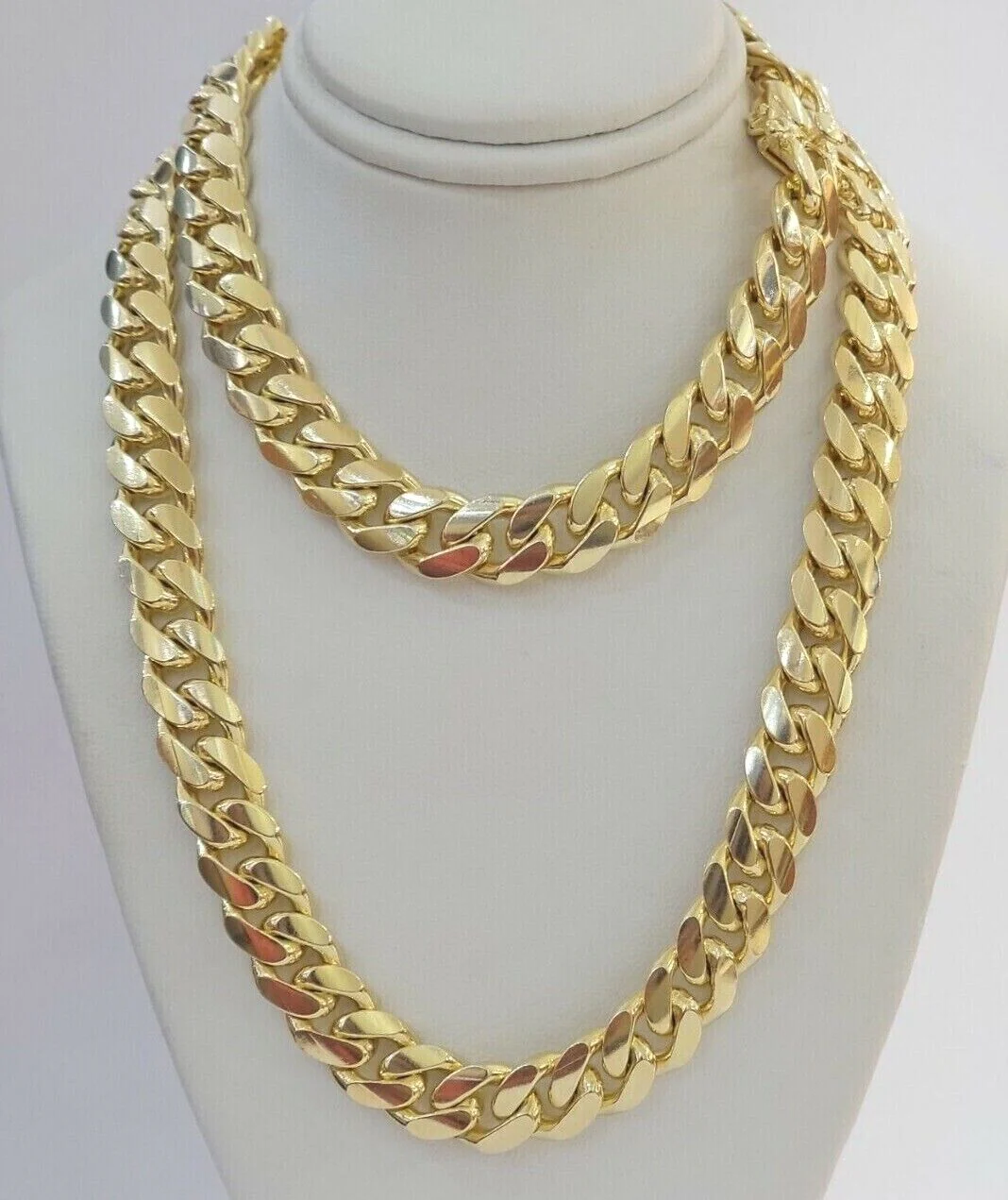 Real 10k Yellow Gold Chain 10mm Solid Miami Cuban Link Necklace 20 Inch Choker - Image 5