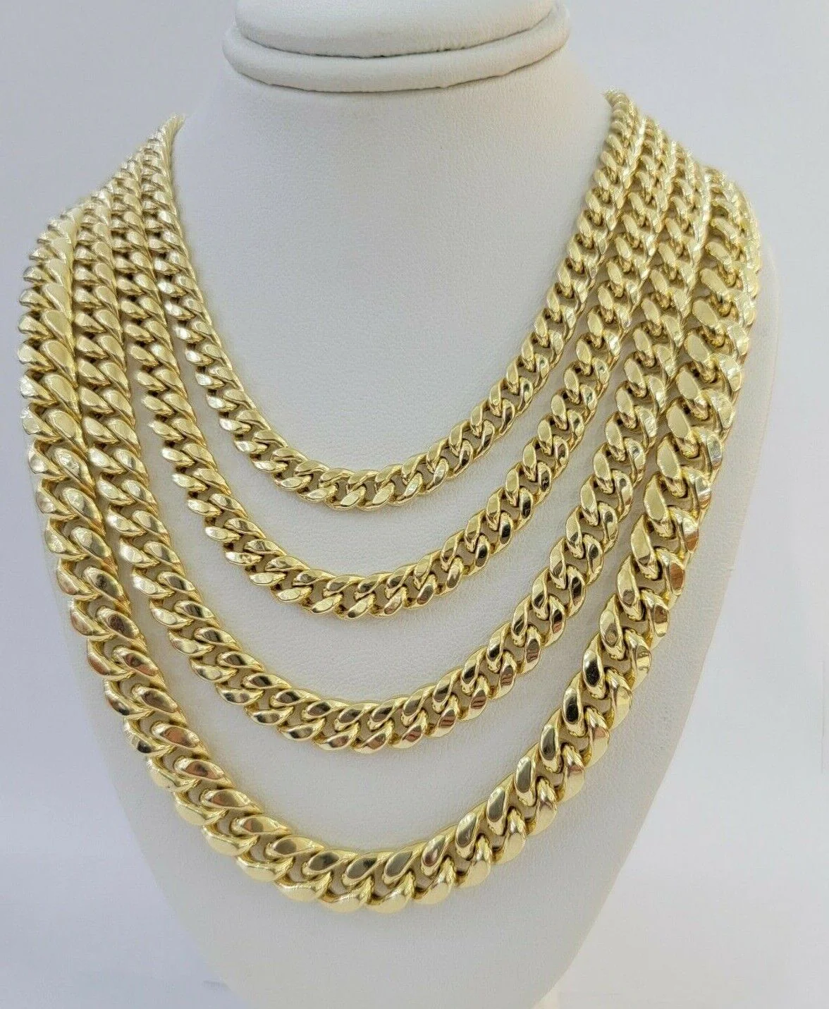 Real 14k Gold chain Necklace Miami Cuban Link 6mm-9mm 8"-30" Inch ,Strong, Men's - Image 5
