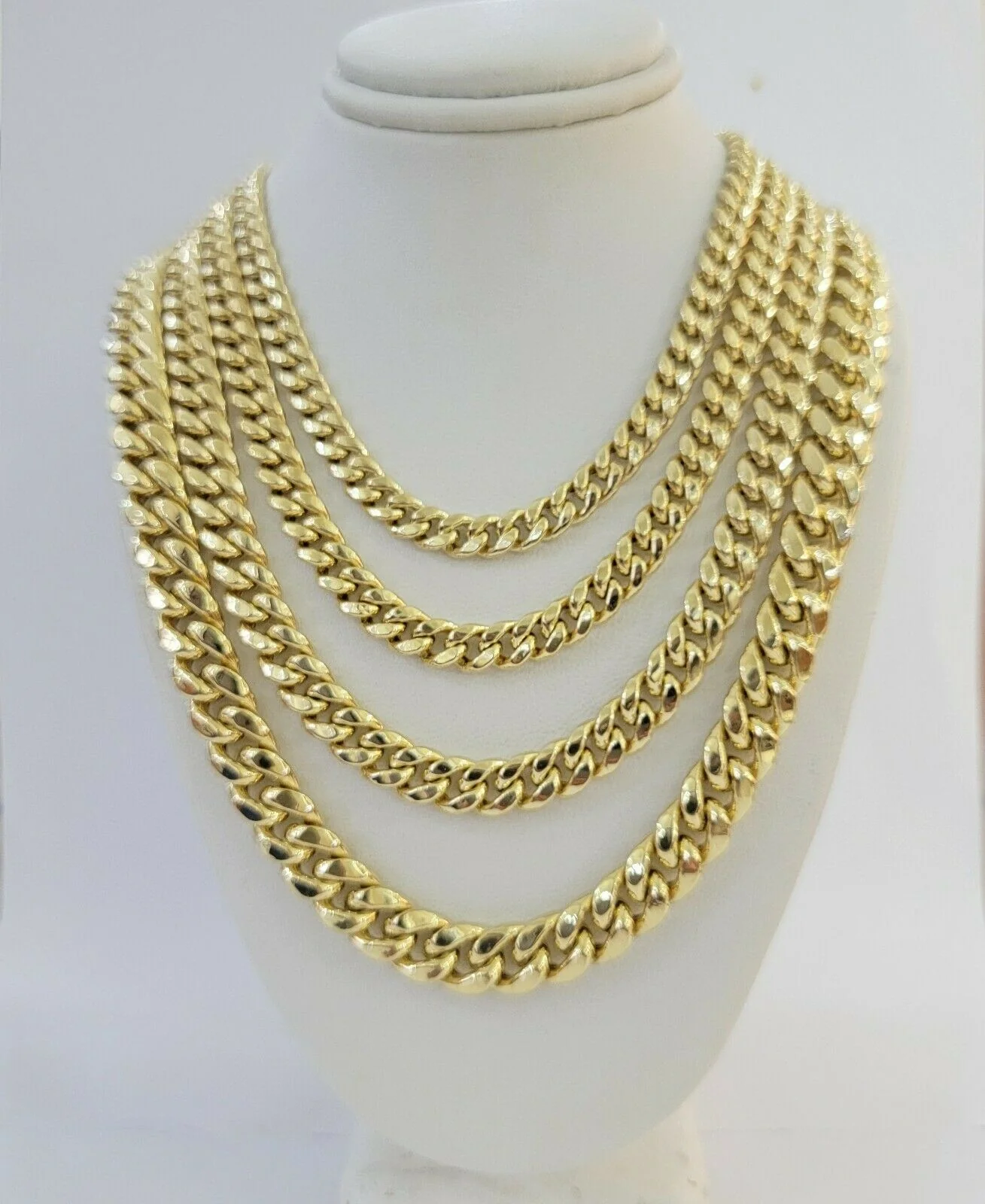 Real 14k Gold chain Necklace Miami Cuban Link 6mm-9mm 8"-30" Inch ,Strong, Men's - Image 7