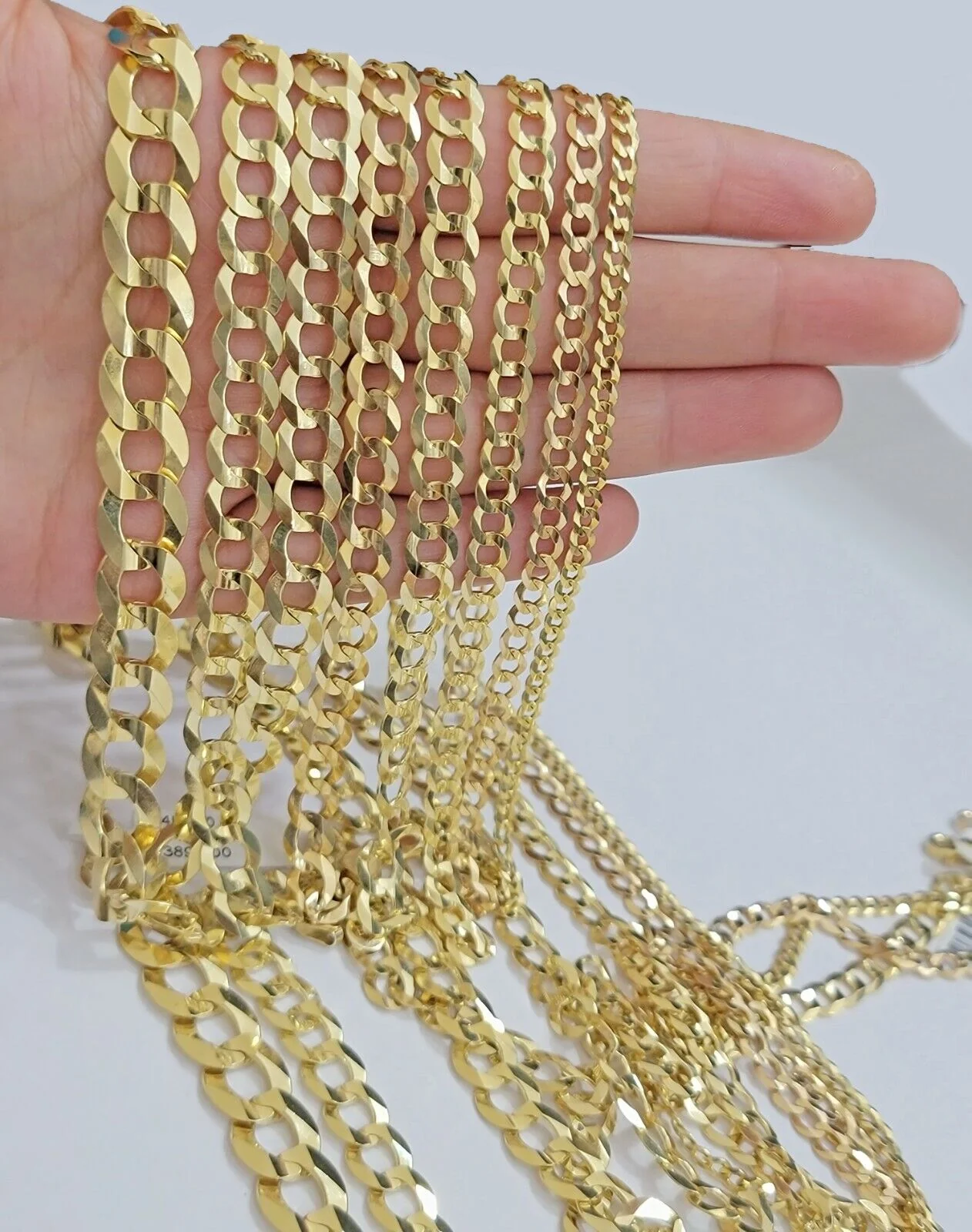 Real 14k Gold Chain Solid Cuban Curb Link Bracelet Necklace 3mm-10mm 7"-30" 14kt - Image 11