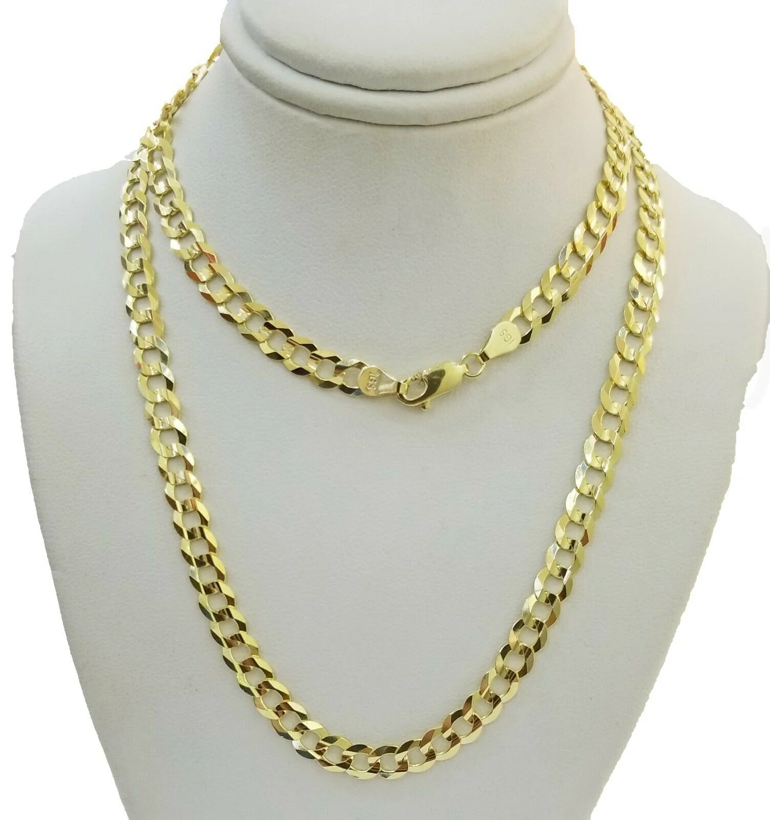 Real 14k Gold Chain Solid Cuban Curb Link Bracelet Necklace 3mm-10mm 7"-30" 14kt - Image 14