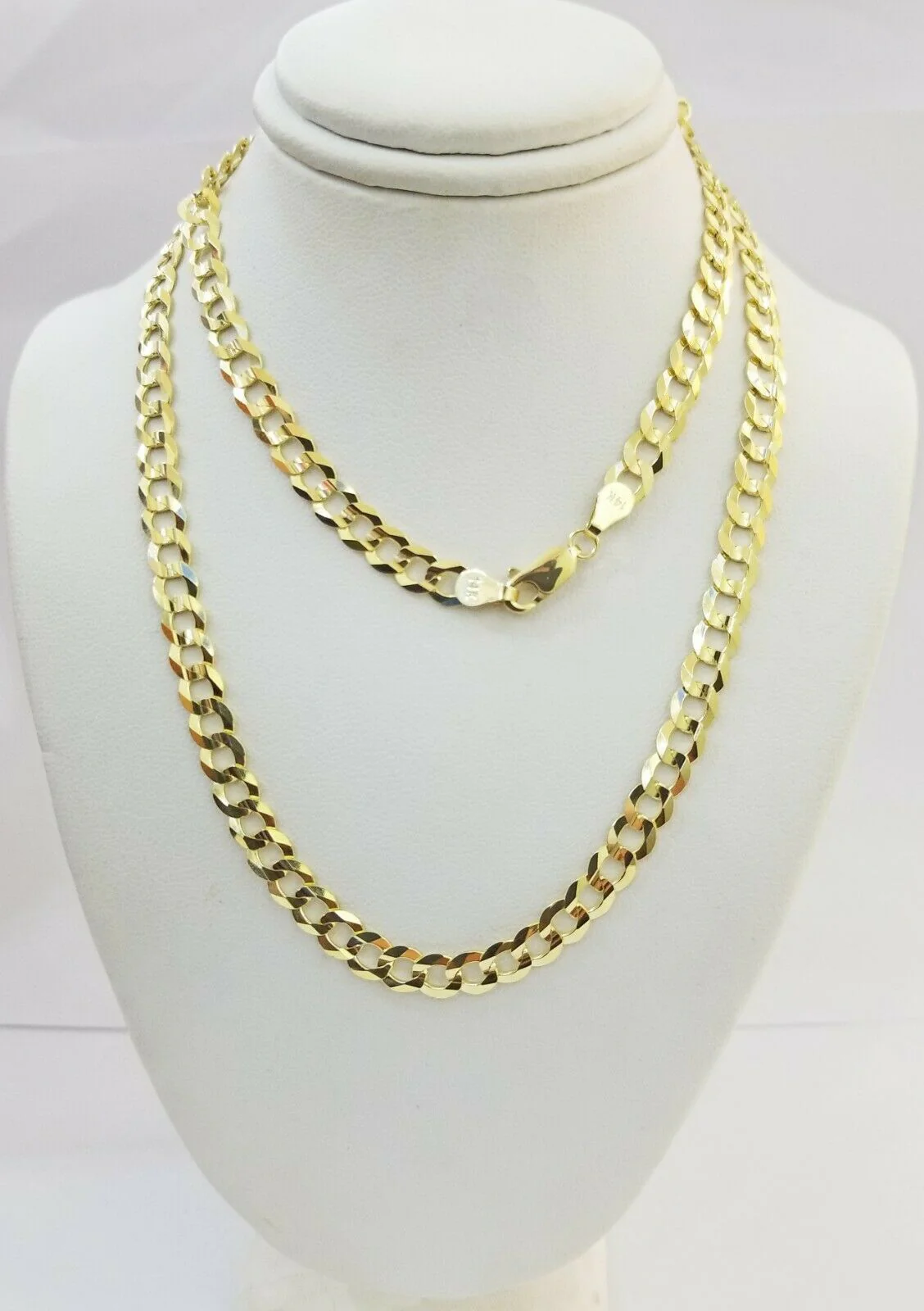 Real 14k Gold Chain Solid Cuban Curb Link Bracelet Necklace 3mm-10mm 7"-30" 14kt - Image 15