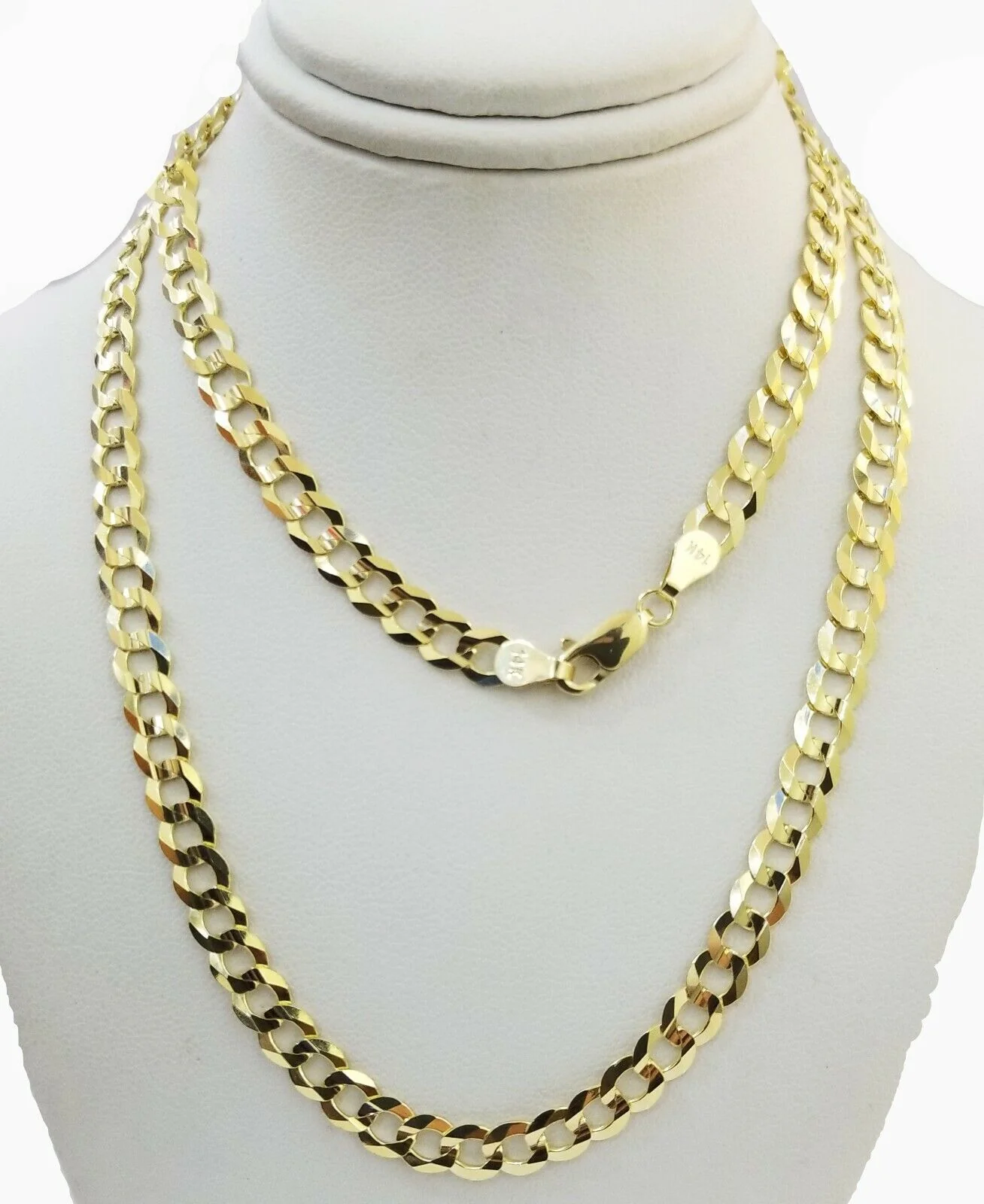 Real 14k Gold Chain Solid Cuban Curb Link Bracelet Necklace 3mm-10mm 7"-30" 14kt - Image 16