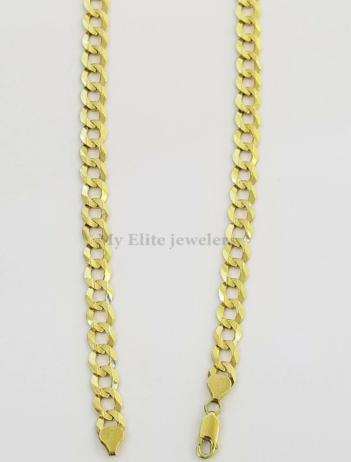 Real 14k Gold Chain Solid Cuban Curb Link Bracelet Necklace 3mm-10mm 7"-30" 14kt - Image 17