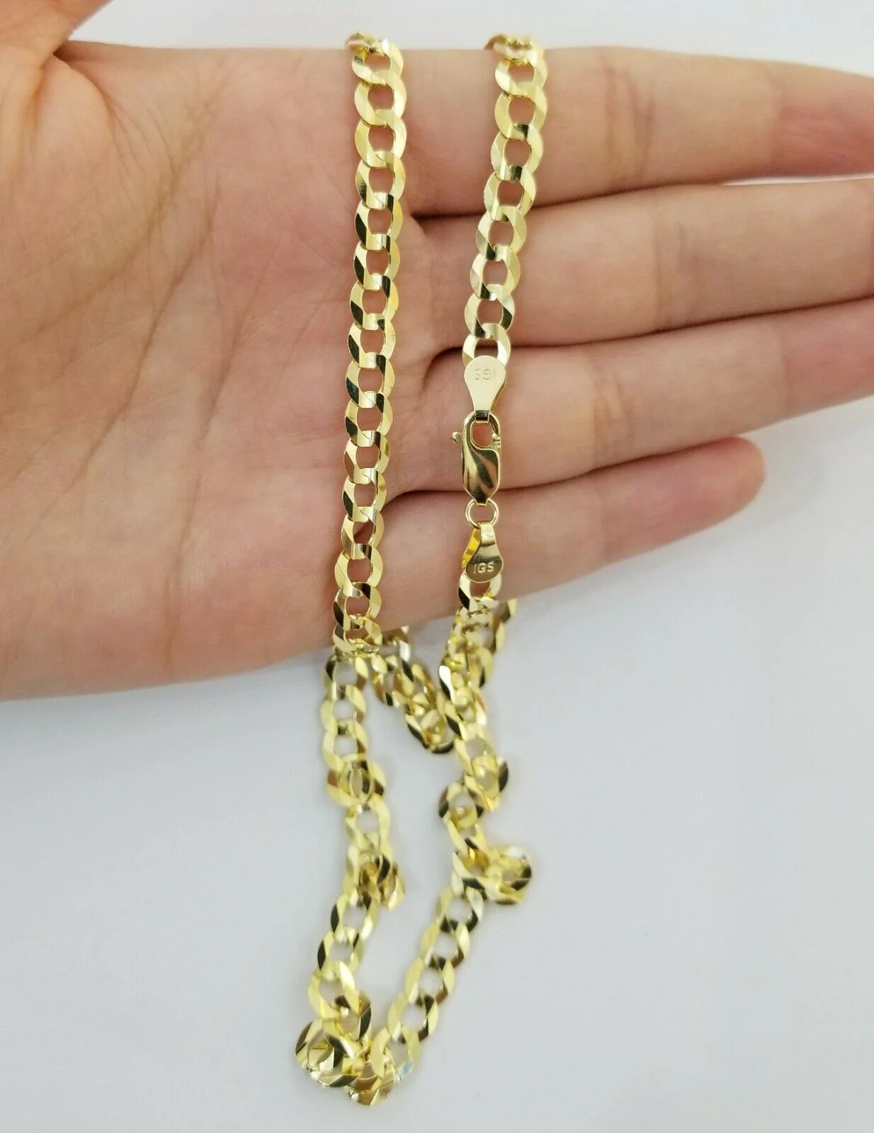 Real 14k Gold Chain Solid Cuban Curb Link Bracelet Necklace 3mm-10mm 7"-30" 14kt - Image 18