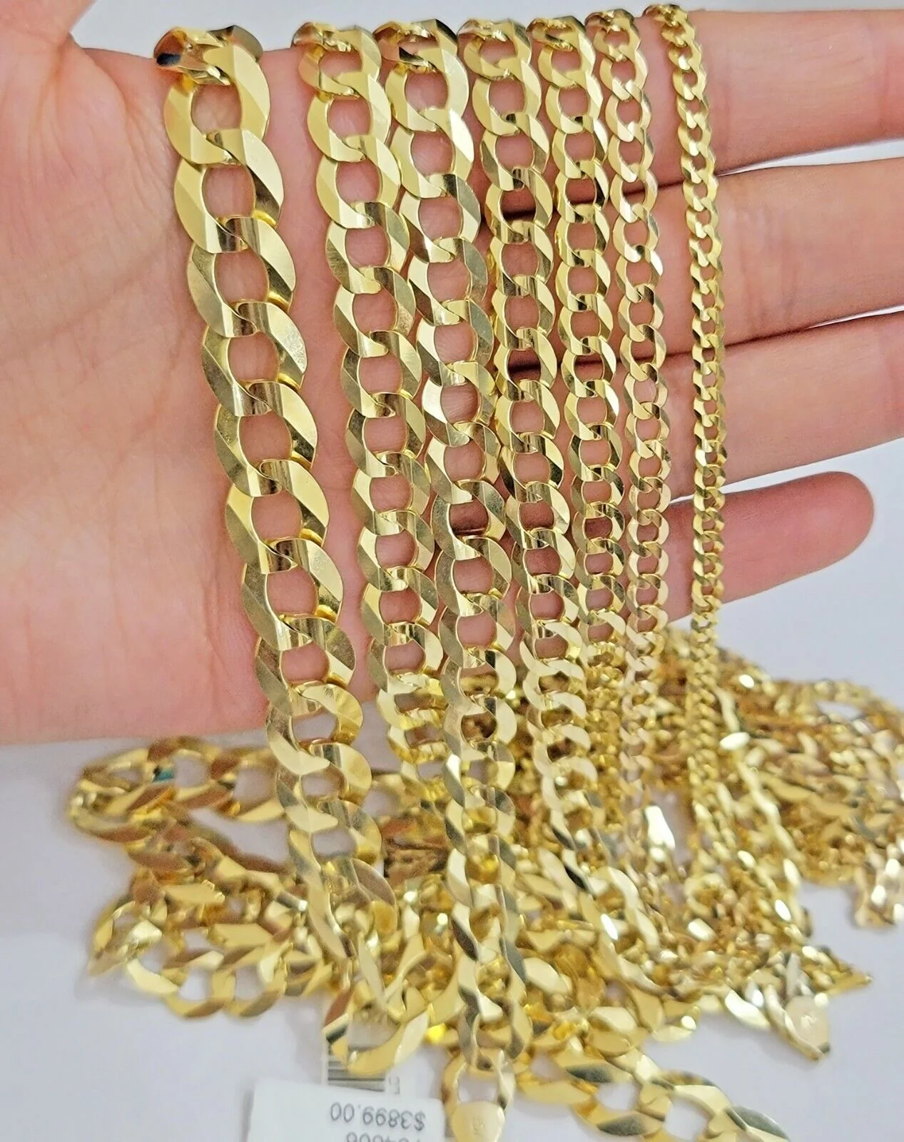 Real 14k Gold Chain Solid Cuban Curb Link Bracelet Necklace 3mm-10mm 7"-30" 14kt - Image 19